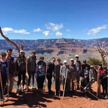 EES Students on the precipice of the Grand Canyon